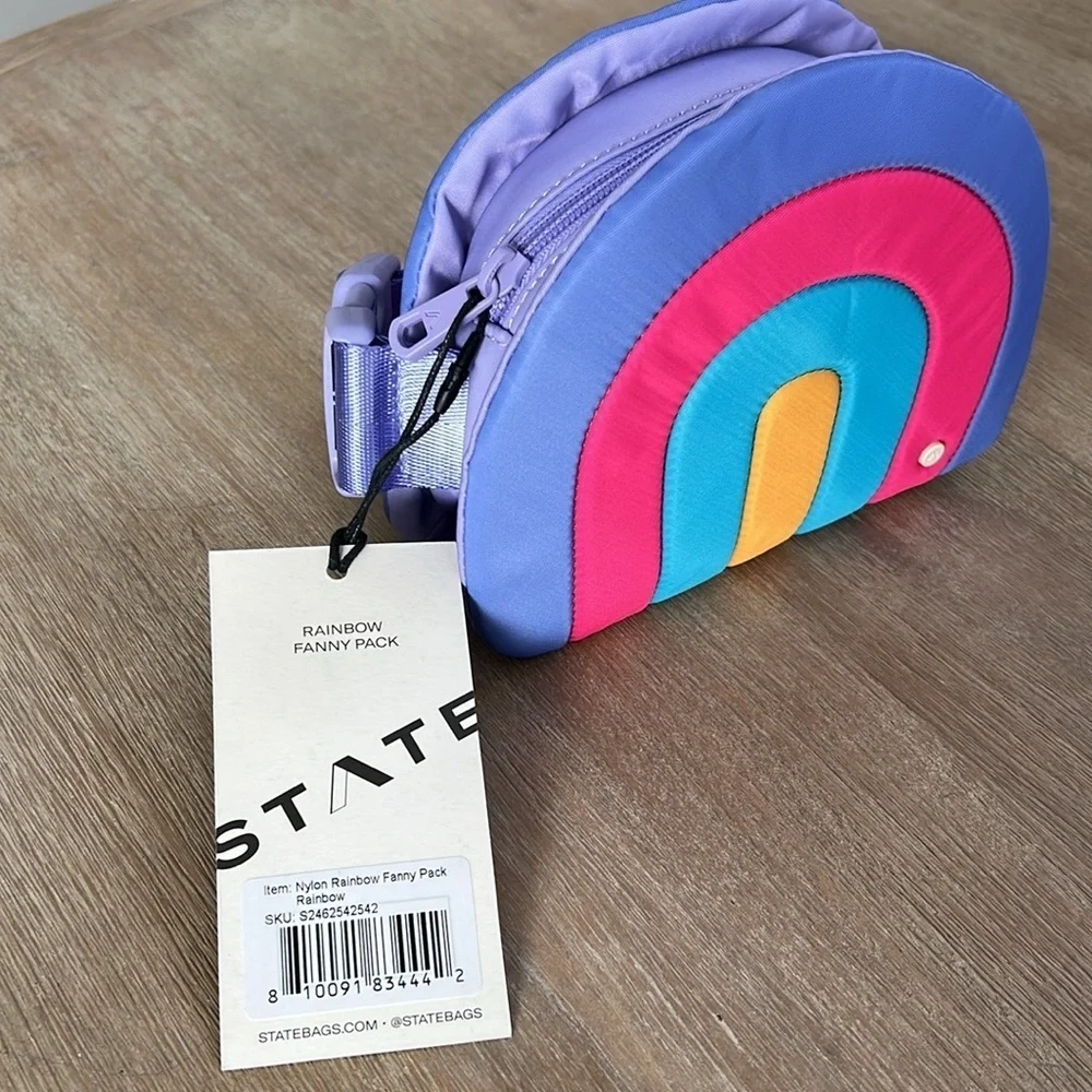 State Bags Girls Nylon Novelty Rainbow Fanny Pack